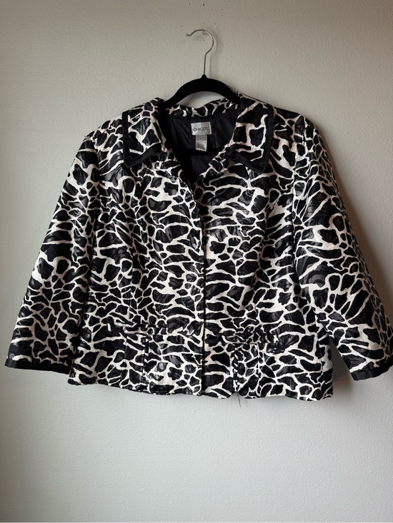 Chico's Jackets & Blazers - Chicos Black & White Animal Print Blazer